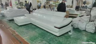 【大厂仿真皮沙发】实木框架，高回弹海绵45密度。全新包装，质量非常好，3.6米右贵妃 - 固原28生活网 guyuan.28life.com